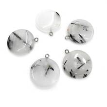 Natural Stone Quartz Crystal Pendants Round shape Pendant for Jewelry Making Diy necklace accessories Size 30x30mm 2024 - buy cheap