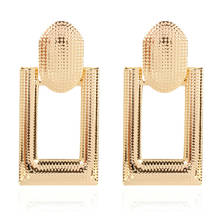Statement Earrings For Women Charm Gold Color Hollow Geometric Dangle Drop Earrings Fashion Jewelry Oorbellen 2024 - buy cheap