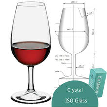 Copo de uísque padrão iso, copo de vinho de cristal com sabor cego e fragrância 2024 - compre barato