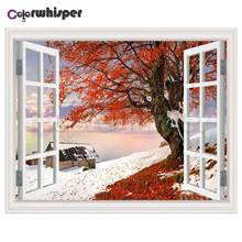 Diamond Painting Full Square/Round Drill Window Tree Snow Scenery 5D Daimond Painting Embroidery Cross Stitch Crystal Z522 2024 - buy cheap