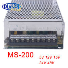 MS-200w de fuente de alimentación de tamaño mini, 24V, 5V, 12V, 15V, 27V, 48V, Unidad de fuente de alimentación led, convertidor de CA y CC, ms-200-24 de ms-200-15 ms-200-5 2024 - compra barato