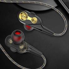 Olhveitra 3.5mm Earphones In Ear Dual Drive Stereo For iPhone Samsung Xiaomi Huawei Headset Earbuds Auriculares Wired With Mic 2024 - buy cheap