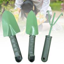 3Pcs/Set Non Slip Plastic Handle Iron Shovel Rake Spade Flower Planting Combination Tool Set Mini Useful Garden Planting Tool 2024 - buy cheap