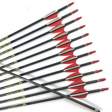 12pcs Archery Carbon Arrows Sp600 - 900 ID4.2mm 1.75inch Plastic Vanes Recurve Compound Bow Hunting Shooting 2024 - buy cheap