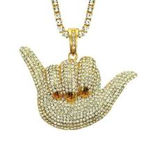 ICEOUTBOX 666 Hands Pendants Necklace Full Rhinstone Crystal Rapper Finger Hand Shape For Men's Hip Hop Jewelry Gift 2024 - buy cheap