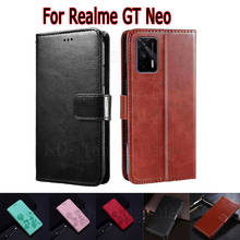 Funda con tapa para Realme GT Neo RMX3031, carcasa protectora para teléfono móvil, con soporte para libro de cuero 2024 - compra barato