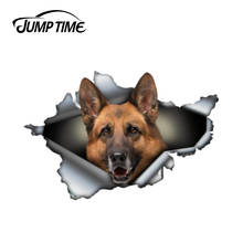 Jump Time 13cm x 8.6cm German shepherd sticker Laptop Decal 3D Graphic Vinyl Decal Car Window Laptop Bumper Animal Car Stickers 2024 - buy cheap