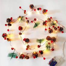 Светодиодный светильник с рождественской гирляндой, декоративный светильник с рождественской елкой для дома, сказочный светильник, Рождественский домашний декор, подарок Navidad DF60 2024 - купить недорого