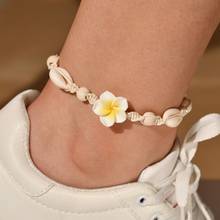 Hello Miss New Bohemian anklet beach anklet handmade woven soft ceramic flower sea shell anklet women's feet 2024 - buy cheap