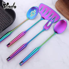 1/4 pcs Rose Gold Kitchen Accessories Gold Matt Utensil Stainless Steel kitchenware Long Service Spoon Fork Fish Cooking Tool 2024 - buy cheap