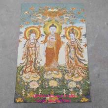 Buddha, Nepal golden silk thangka tapestry portrait religious articles exquisite silk embroidery of Buddha statues 2024 - buy cheap