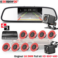 Koorinwoo-Sensor de aparcamiento plano Original para coche, Monitor con 8 zumbadores, cámara de visión trasera, cámara frontal, Kit de accesorios de Parktronic inversos 2024 - compra barato