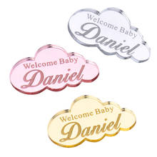 30PCS Cloud Personalized Tags Acrylic Mirror Custom Name Invitation Cards Chocolate Tag Party Baby Shower Guest Gift  Wedding 2024 - buy cheap