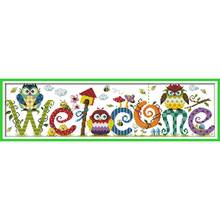 Joy monday coruja cartões de boas vindas kit de costura em ponto cruz padrão faça você mesmo bordado chinês de contagem decoração de natal conjunto para casa 2024 - compre barato