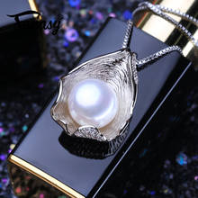 FENASY-collar de perlas naturales de agua dulce para mujer, colgante de plata de ley 925, diseño de concha, joyería de perlas, collares para mujer 2024 - compra barato