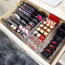 Organizador de maquillaje CC, caja de almacenamiento de crema labial, organizador de uñas, caja de joyería cosmética, soporte de armario, estante de exhibición de polvo 2024 - compra barato