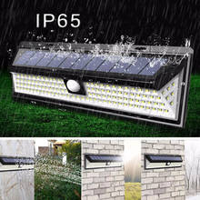Lámpara de pared con Sensor de movimiento para exteriores, farola LED de 118 LEDs con Sensor nocturno, luz Solar de emergencia para jardín, resistente al agua IP65 2024 - compra barato