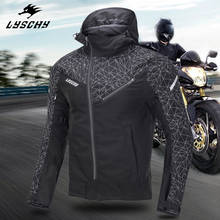 LYSCHY-Chaqueta de motocicleta impermeable, cortavientos para montar en moto, ropa de carreras, armadura CE, equipo de protección para ciclismo 2024 - compra barato