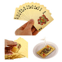 Waterproof Gold Foil Plated Durable Playing Cards Set Board Game Magic Cards Gift Collection High Quality 2024 - buy cheap