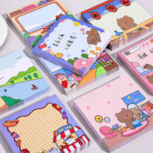 Cute cartoon bear Travel diary Memo Pad Kawaii Message Notes Decorative Notepad Note paper Memo Stationery Office Supplies 2024 - buy cheap