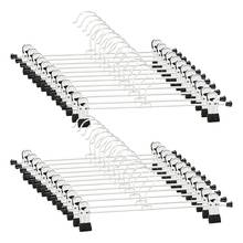 New 24 PCS Skirt Hangers with Clips, Pants Hanger Metal Pant Hangers Space Saving for Pants Skirts Clothes 2024 - buy cheap