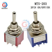 MTS-203 Miniature Toggle Switch Single Pole Double Throw SPDT ON-OFF-ON 120V AC 5A 6A Contact Mounting 6 Position MTS203 2024 - buy cheap