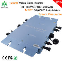 1200W Micro Solar Inverter 30V 36V Dual MPPT On Grid Tie Inversor Pure Sine Wave Converter 110V 220V AC For 36 60 Cells PV Panel 2024 - buy cheap