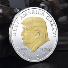 Novelty Silver Plated   TRUMP Coin Commemorative Collectibles Gift 2024 - buy cheap