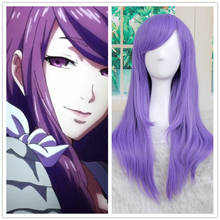 New Tokyo Ghoul Guru Rize Kamishiro Long Wavy Purple Heat Resistant Synthetic Hair Cosplay Wig + Wig Cap 2024 - buy cheap