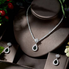 HIBRIDE-Conjuntos de joyas de gota de agua verde Nigeriano para mujer, joyería de circonia cúbica en forma de lágrima, N-1352 de compromiso para damas de honor 2024 - compra barato