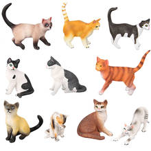 Simulação gato collectible plástico animal casa decoração acessórios artesanato estátua 2024 - compre barato