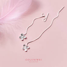 Colusiwei auténtico 925 Plata de Ley borla larga lindo mariposa flor gota pendientes para mujeres Corea joyería de plata Brincos 2024 - compra barato