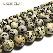 Fine 100% Natural Dalmation Round Stone Beads For Jewelry Making Diy Necklace Bracelet 4/6/8/10/12mm Strand 15'' 2024 - buy cheap
