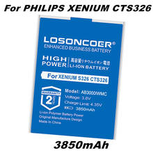 LOSONCOER AB3000IWMC 3850 мАч высококачественные Мобильный телефон батареи для Philips XENIUM CTS326 S326 сменная батарея 2024 - купить недорого