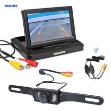 SMALUCK Wireless 5 Inch Foldable Rear View Monitor Car Monitor Waterproof IR Night Vision Rear View Car Camera Parking System 2024 - buy cheap