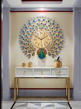 Relógio de parede moderno para sala de estar, relógio criativo simples e atmosférico de quartzo 2024 - compre barato