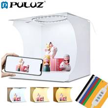 PULUZ-Caja con anillo de luz LED para estudio fotográfico, tienda mini de fotografía con 6 fondos de color, 20cm 2024 - compra barato