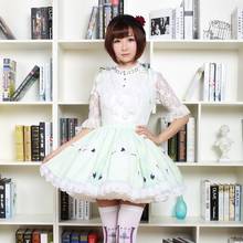 Princess sweet lolita skirts Original Fairy Crane and Lad Cloud Crane vintage Japanese silk pleated half-length skirt GZWY061 2024 - buy cheap