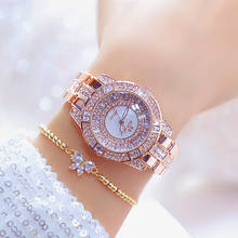 Relógio feminino ouro rosa 2020, relógio de pulso feminino quartz aço inoxidável à prova d'água 2024 - compre barato