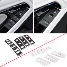 LHD For Range Rover Evoque 2020 Carbon Fiber Window Lift Switch Buttons Frame Cover Trim Car Styling 2024 - buy cheap