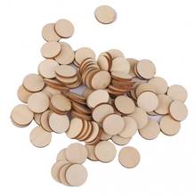 200 Pieces Unfinished Wood Slices Round Disc Circle Wood Pieces Wooden Cutouts Ornaments for Craft and Decoration (0.57 Inch) 2024 - buy cheap