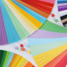 Mix-Color Single Sided Paper Strips Kids Folding Star Candy Colors Origami Best Wishes Pressure Relief Scrapbooking DIY Crafts 2024 - buy cheap