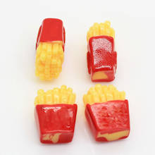 Cabochões de comida em miniatura com chip francês 3d, cabochões de resina para artesanato diy com 100 peças 2024 - compre barato