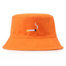 Leisure Fashion Bucket Hat Fisherman Caps Unisex Women Cigarette Embroidery  NO CHIL Bob Caps Cotton Outdoor Beach Sun Hat 2024 - buy cheap