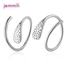 Novo design de moda jóias forma espiral hoop brincos genuínos 925 brincos de prata esterlina para mulheres meninas aniversário casamento 2024 - compre barato