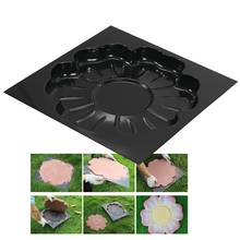 Molde de plástico con forma de flor para pavimento de jardín, molde de cemento de piedra escalonada para hormigón, camino de jardín, bricolaje 2024 - compra barato