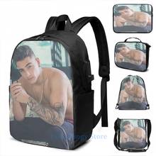 Забавный рюкзак с графическим принтом MALUMA 2 с USB-зарядкой, мужские школьные сумки, женская сумка, дорожная сумка для ноутбука 2024 - купить недорого