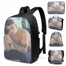 Mochila con estampado divertido MALUMA 2 para hombre y mujer, morral escolar con carga USB, bolso de viaje para ordenador portátil 2024 - compra barato