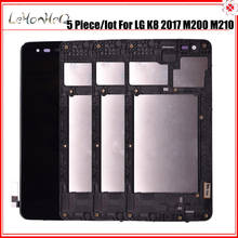 Tela lcd 5 fábricas para lg k8 2017 m200 m210 us215 ms210 tela touch digitalizador montagem com quadro 2024 - compre barato
