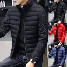 New Men Winter Warm Out Wear Large size men's long sleeve stand collar cotton business casual zipper warm cotton jacket 2024 - buy cheap